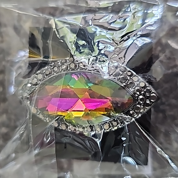 Jaw Dropping Dazzle Ring Stretchy Band 6-10 Multi Sold Out #2 - Picture 3 of 3